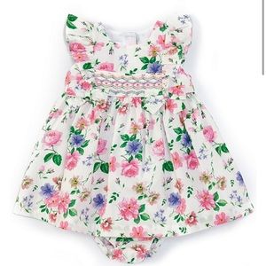 Bonnie Baby White Floral Baby Dress 6-9 months